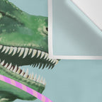 T-Rex the Hula Dancer in Green Wall Tapestry Gallery Image 3