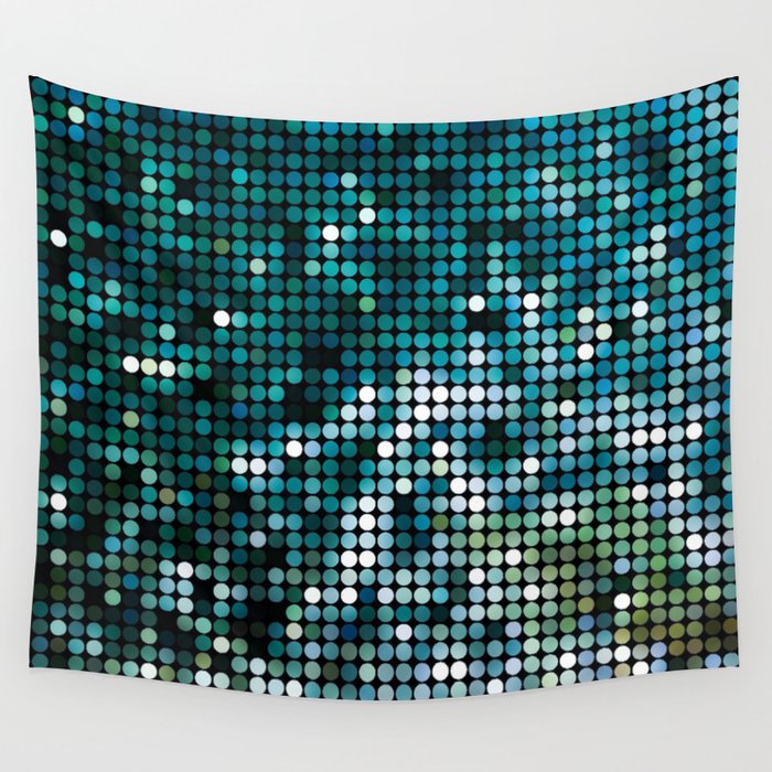 Mosaic ocean Wall Tapestry Gallery Image 1