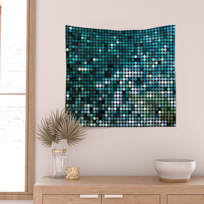 Mosaic ocean Wall Tapestry Gallery Image 2