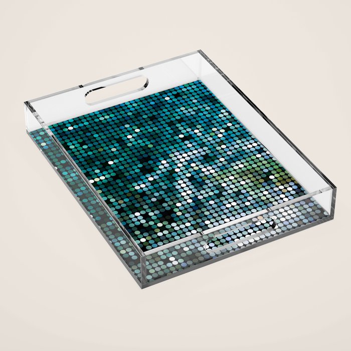 Mosaic ocean Acrylic Tray Gallery Image 1