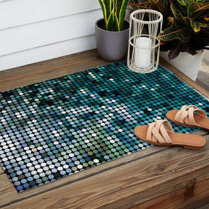 Mosaic ocean Outdoor Rug Gallery Image 2