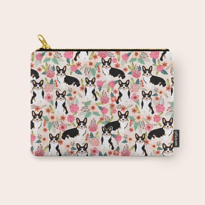 Welsh Corgi tri colored cardigan corgi dog breed must have corgi gifts for dog person pet friendly Carry All Pouch Gallery Image 1