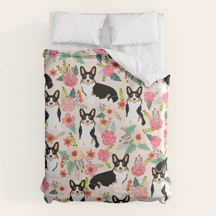 Welsh Corgi tri colored cardigan corgi dog breed must have corgi gifts for dog person pet friendly Duvet Cover Gallery Image 6