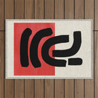 Red Round Outdoor Rug Gallery Image 1