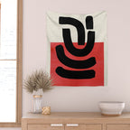 Red Round Wall Tapestry Gallery Image 2