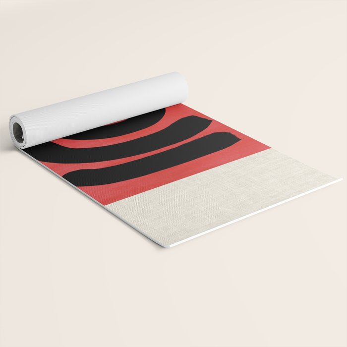 Red Round Yoga Mat Gallery Image 2