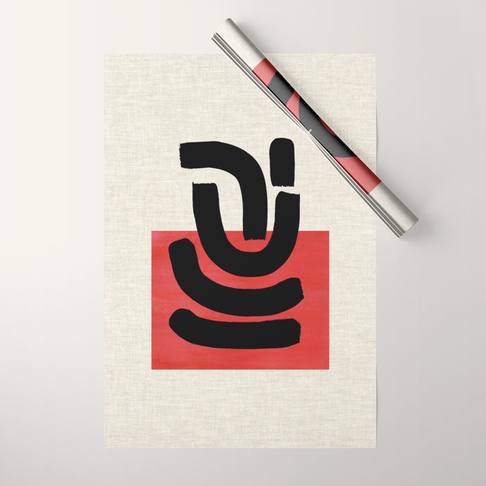 Red Round Wrapping Paper Gallery Image 1