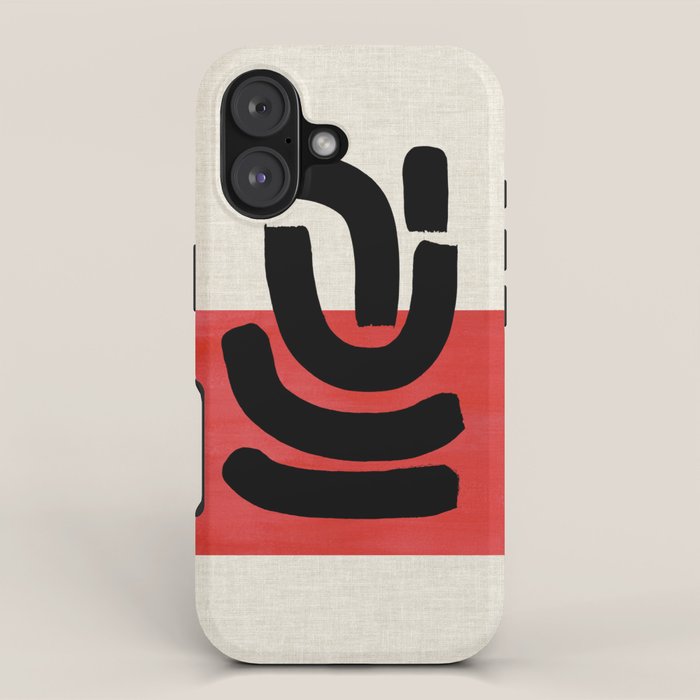 Red Round iPhone Case Gallery Image 1