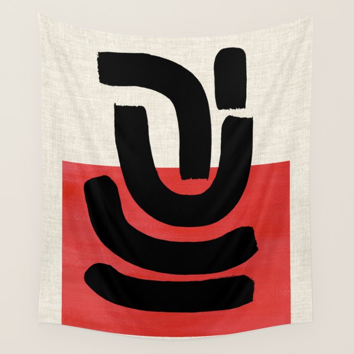 Red Round Wall Tapestry Gallery Image 4
