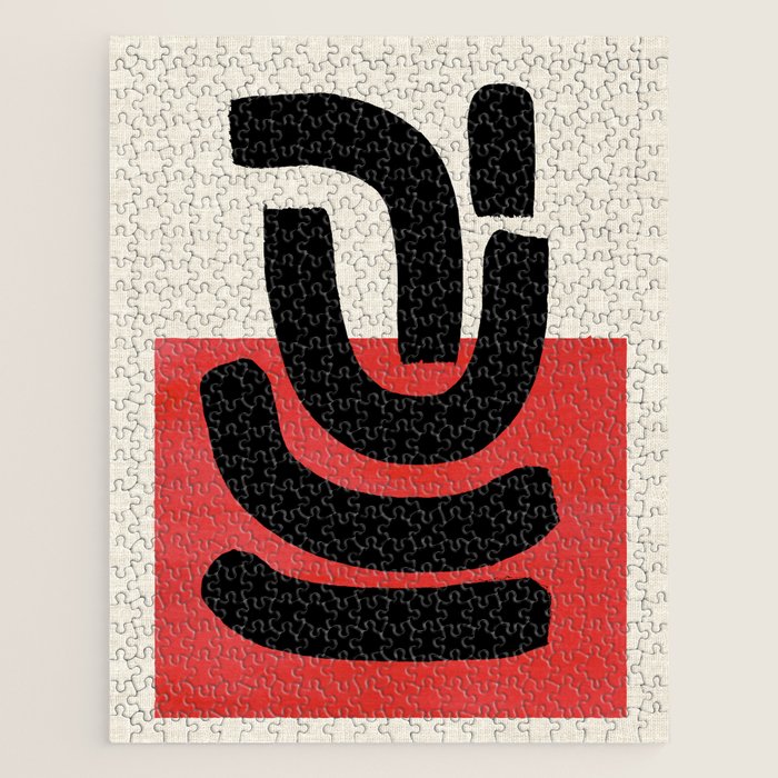 Red Round Jigsaw Puzzle Gallery Image 1