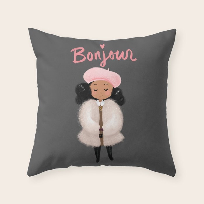 Bonjour! Throw Pillow Gallery Image 6