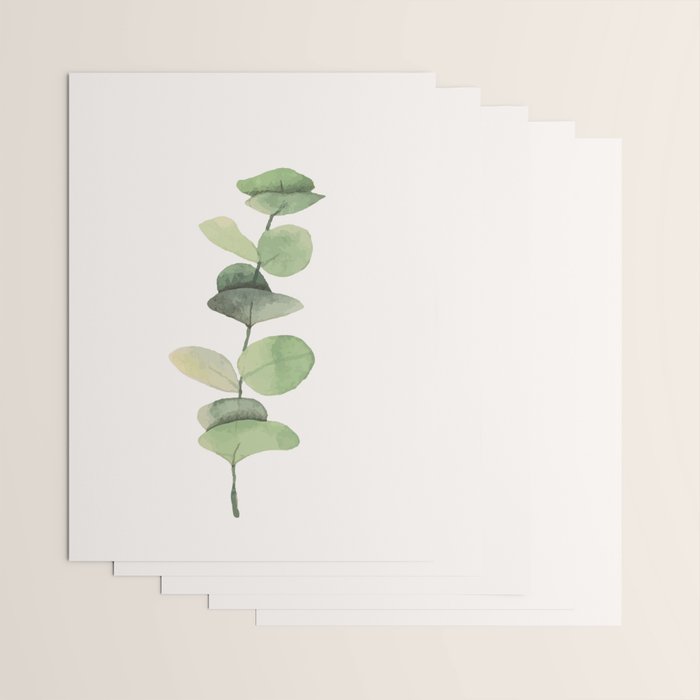 Watercolor Eucalyptus Branch Wrapping Paper Gallery Image 3