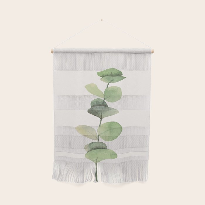 Watercolor Eucalyptus Branch Wall Hanging Gallery Image 1