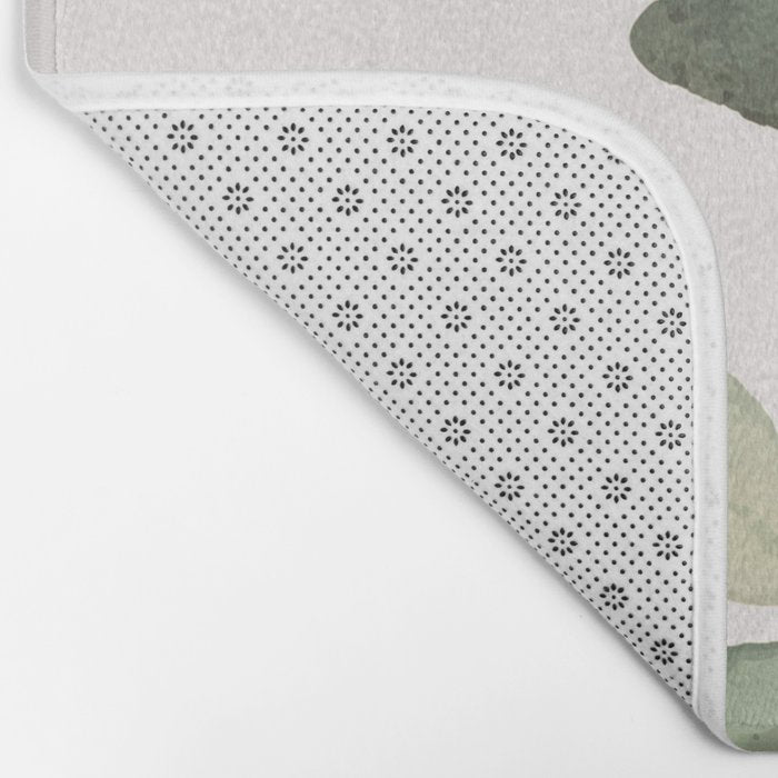 Watercolor Eucalyptus Branch Bath Mat Gallery Image 2
