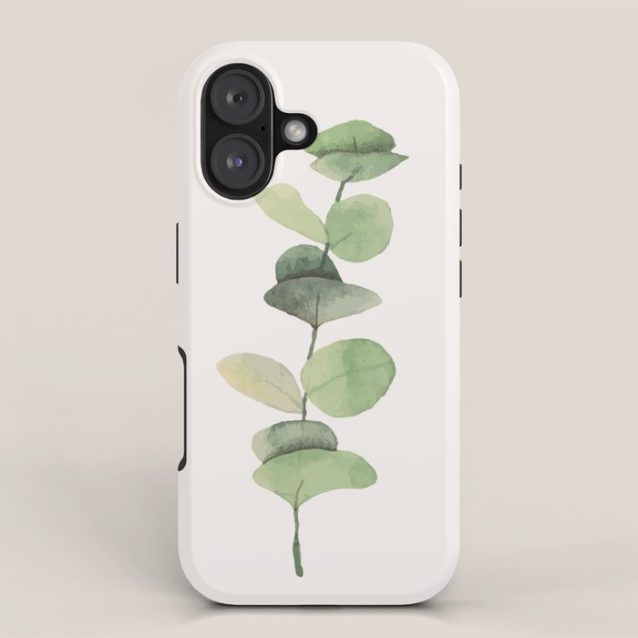 Watercolor Eucalyptus Branch iPhone Case Gallery Image 1