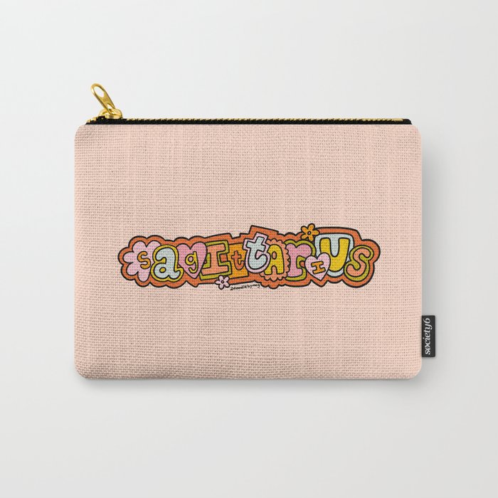 Sagittarius Doodle Letters Carry All Pouch Gallery Image 1