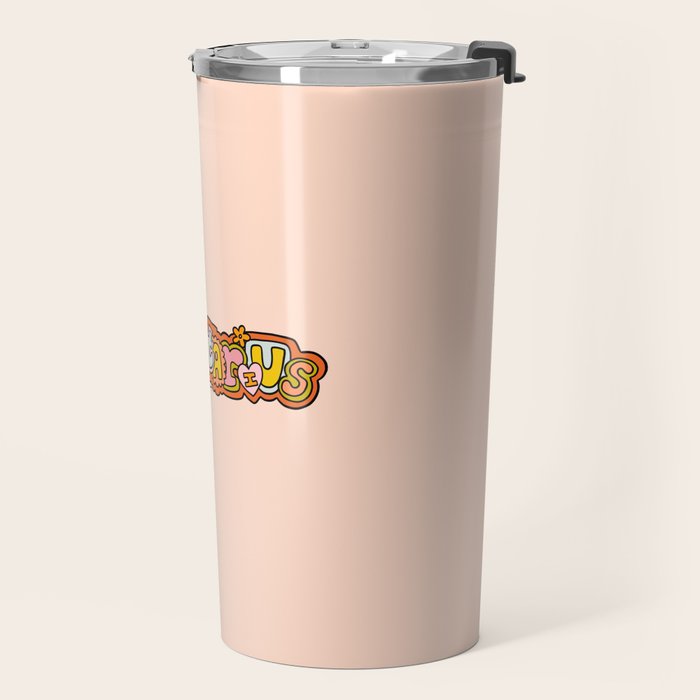 Sagittarius Doodle Letters Travel Mug Gallery Image 2