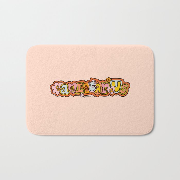Sagittarius Doodle Letters Bath Mat Gallery Image 1