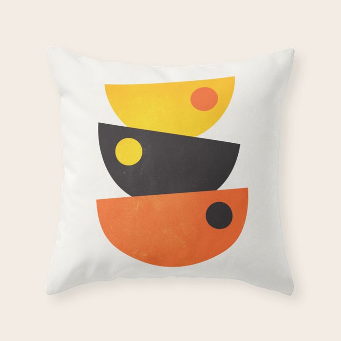 Balance 01: Bowls | Mid-Century Edition Throw Pillow Gallery Image 6