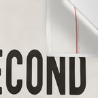Every Second Counts - Retro Typography in Black Red and Beige Wall Tapestry Gallery Image 3