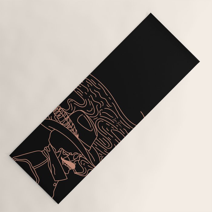 Love or Die Tryinâ Cowhand - Black & Pink Yoga Mat Gallery Image 1