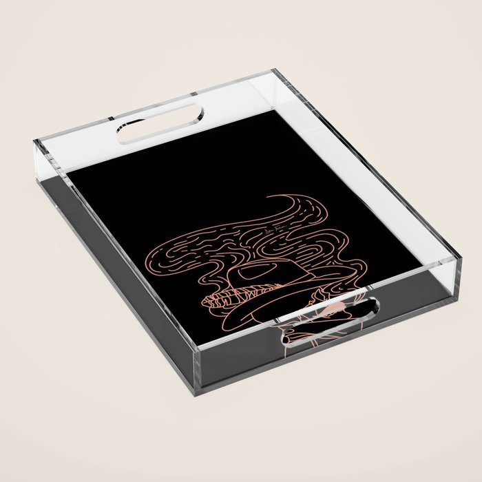 Love or Die Tryinâ Cowhand - Black & Pink Acrylic Tray Gallery Image 1