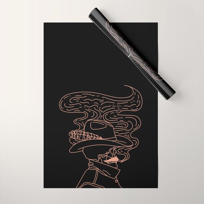 Love or Die Tryinâ Cowhand - Black & Pink Wrapping Paper Gallery Image 1