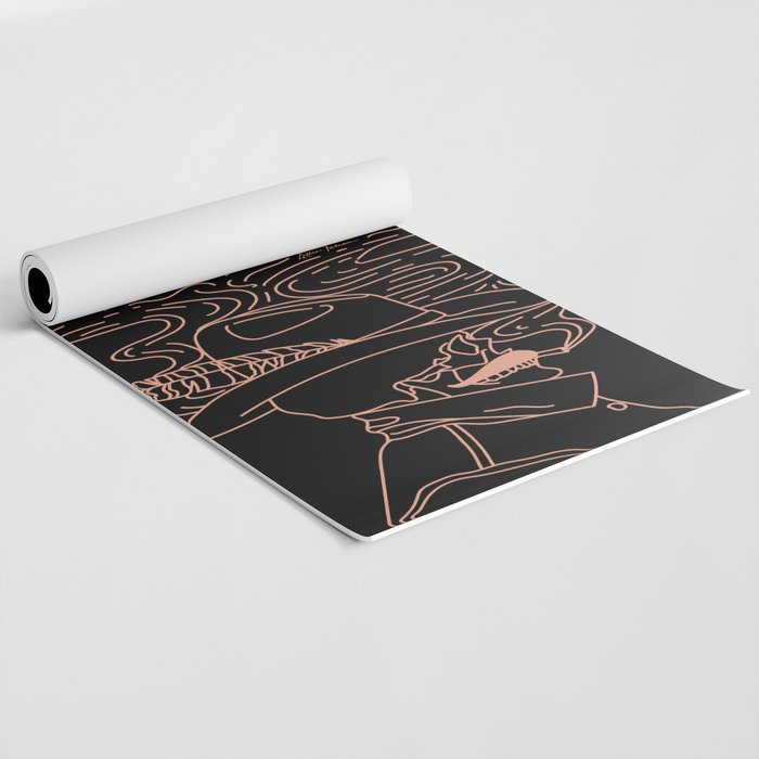 Love or Die Tryinâ Cowhand - Black & Pink Yoga Mat Gallery Image 2