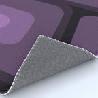 Mid Century Modern Long Rectangles Dark Purple Rug Gallery Image 4