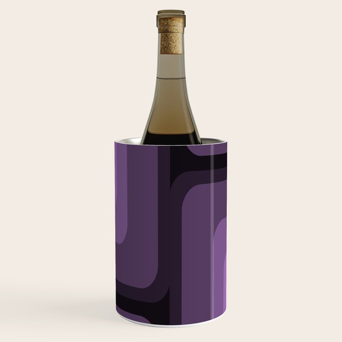 Mid Century Modern Long Rectangles Dark Purple Wine Chiller Gallery Image 1