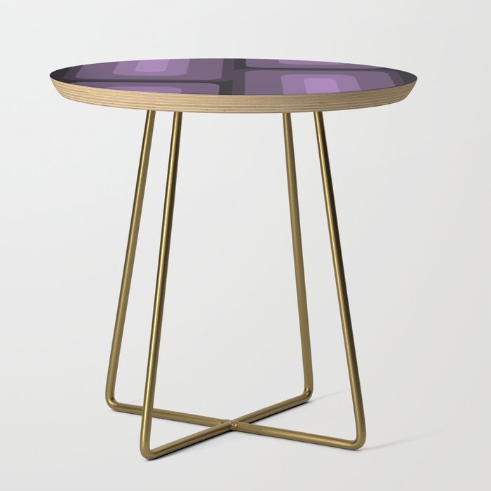 Mid Century Modern Long Rectangles Dark Purple Side Table Gallery Image 1