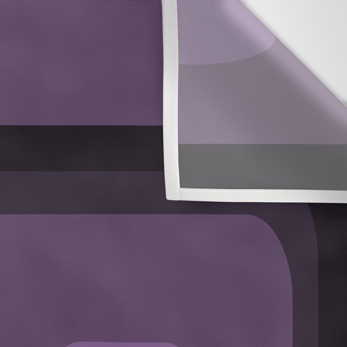 Mid Century Modern Long Rectangles Dark Purple Wall Tapestry Gallery Image 3