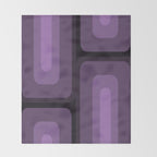 Mid Century Modern Long Rectangles Dark Purple Throw Blanket Gallery Image 2