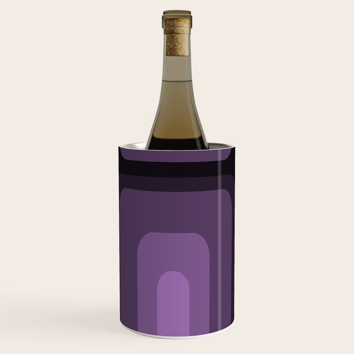 Mid Century Modern Long Rectangles Dark Purple Wine Chiller Gallery Image 3