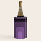 Mid Century Modern Long Rectangles Dark Purple Wine Chiller Gallery Image 3