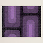 Mid Century Modern Long Rectangles Dark Purple Jigsaw Puzzle Gallery Image 1