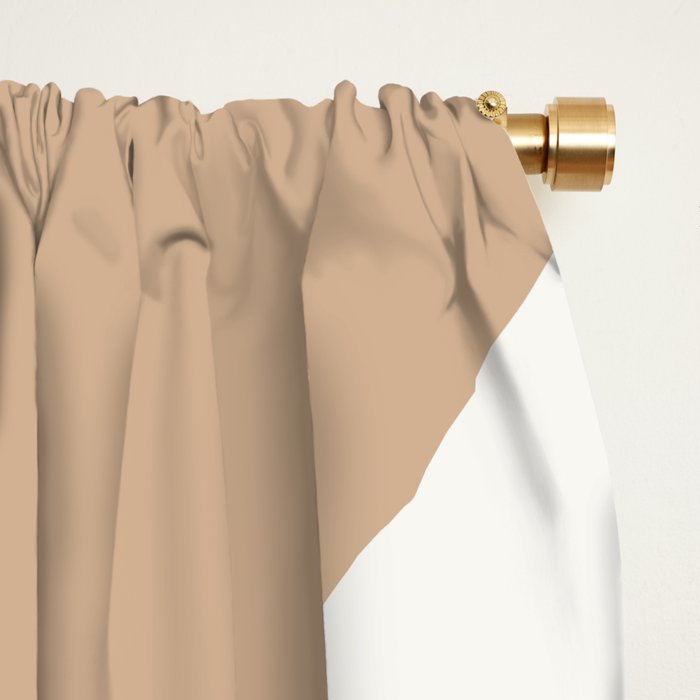 Modern Liquid Swirl Abstract Pattern in Coffee Creme Window Curtain Gallery Image 2