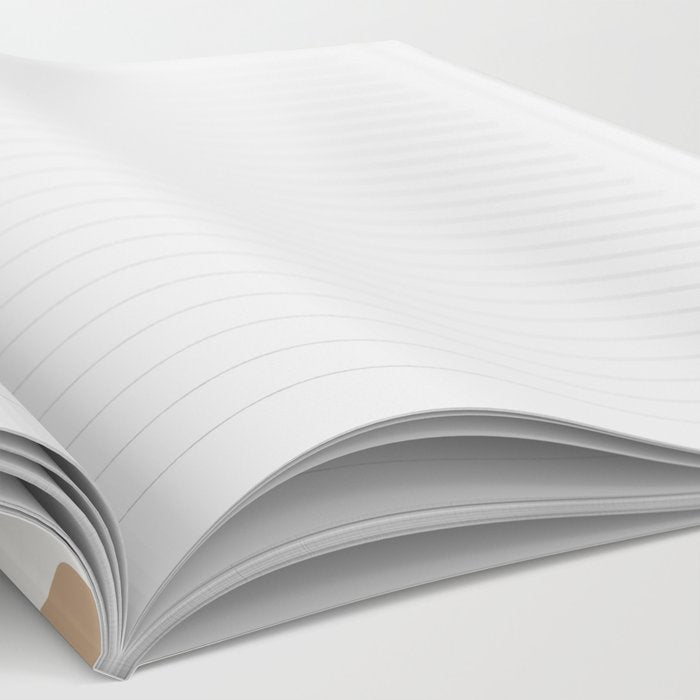 Modern Liquid Swirl Abstract Pattern in Coffee Creme Notebook Gallery Image 2