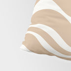 Modern Liquid Swirl Abstract Pattern in Coffee Creme Pillow Sham Gallery Image 4