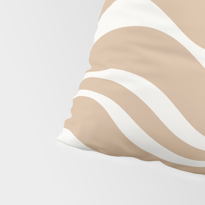 Modern Liquid Swirl Abstract Pattern in Coffee Creme Pillow Sham Gallery Image 4
