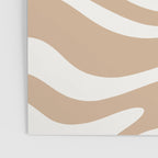 Modern Liquid Swirl Abstract Pattern in Coffee Creme Poster Gallery Image 3