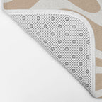 Modern Liquid Swirl Abstract Pattern in Coffee Creme Bath Mat Gallery Image 2