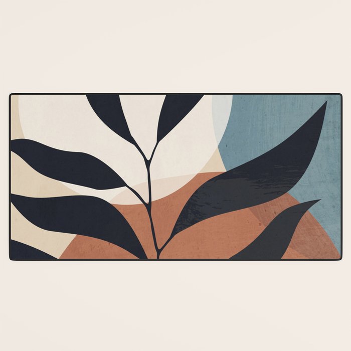 Abstract Art Tropical Leaf Desk Mat Gallery Image 3