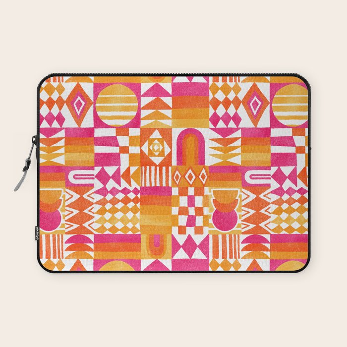 Geometric Tapestry - Summer Sunshine  Laptop Sleeve Gallery Image 1