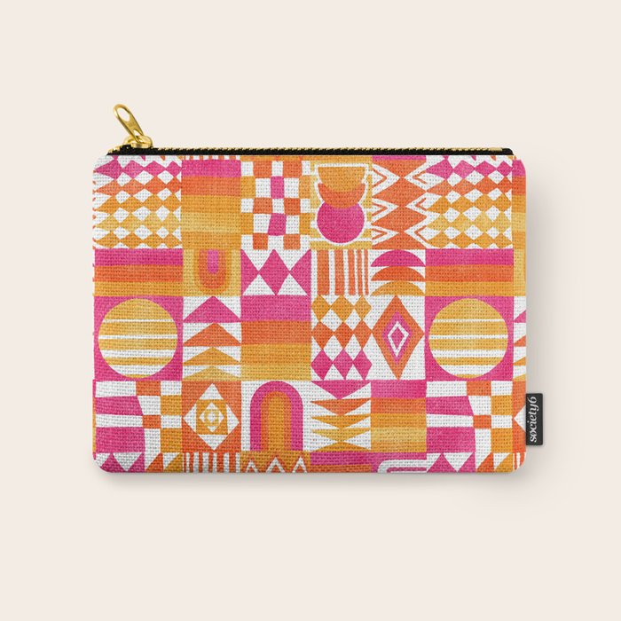Geometric Tapestry - Summer Sunshine  Carry All Pouch Gallery Image 1