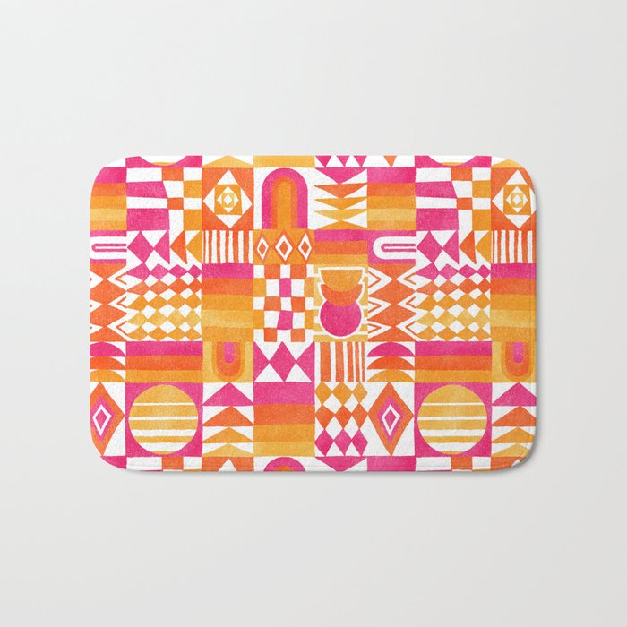 Geometric Tapestry - Summer Sunshine  Bath Mat Gallery Image 1
