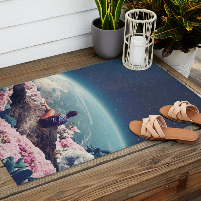 My World Blossomed when I Loved You Outdoor Rug Gallery Image 2