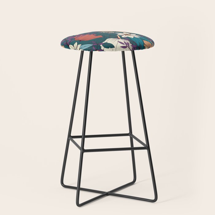 Botanical pattern 008 Stool Gallery Image 1