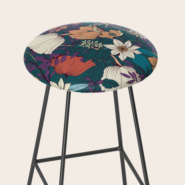 Botanical pattern 008 Stool Gallery Image 2