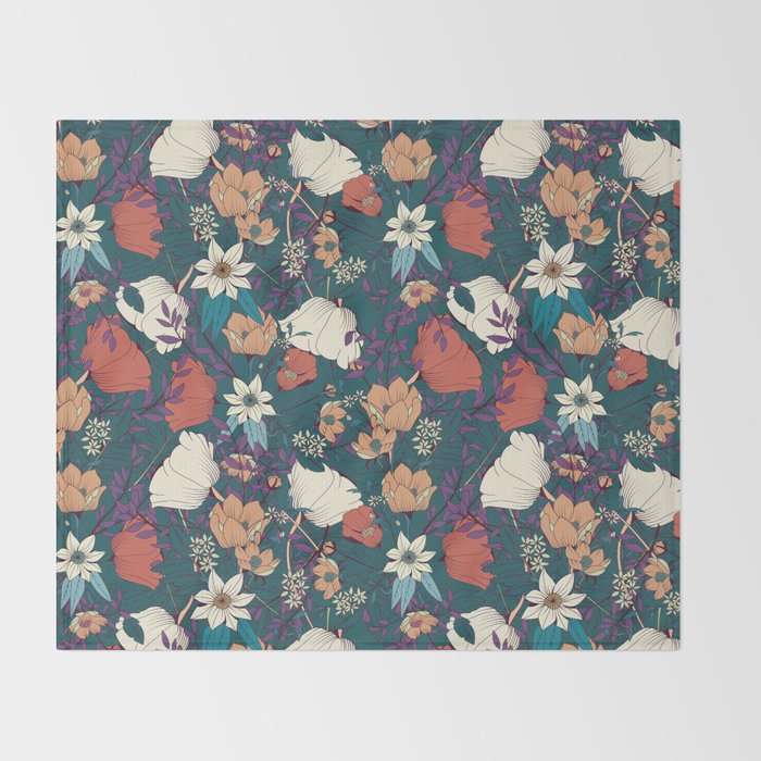 Botanical pattern 008 Throw Blanket Gallery Image 2